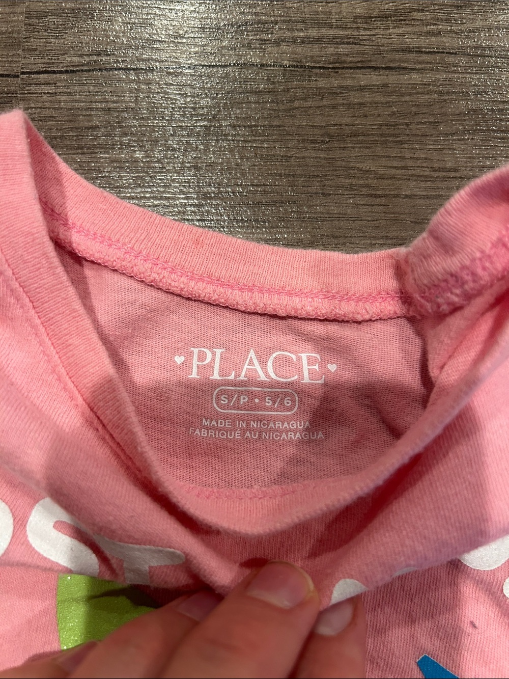 Place Pink 'First Day of Kindergarten' Graphic Tee with Colorful Print Size 5/6 - Picture 2 of 3